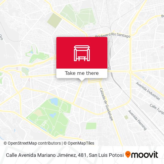Mapa de Calle Avenida Mariano Jiménez, 481