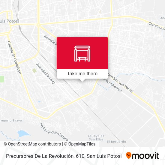 Precursores De La Revolución, 610 map