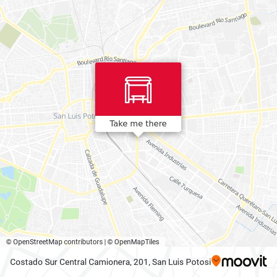 Costado Sur Central Camionera, 201 map