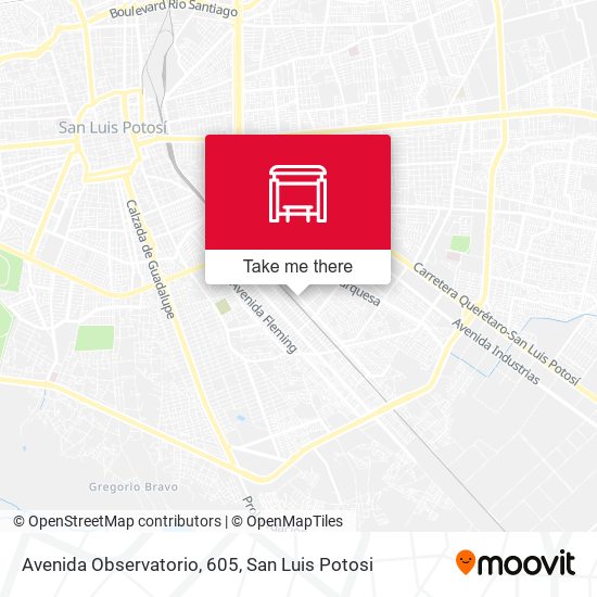 Avenida Observatorio, 605 map