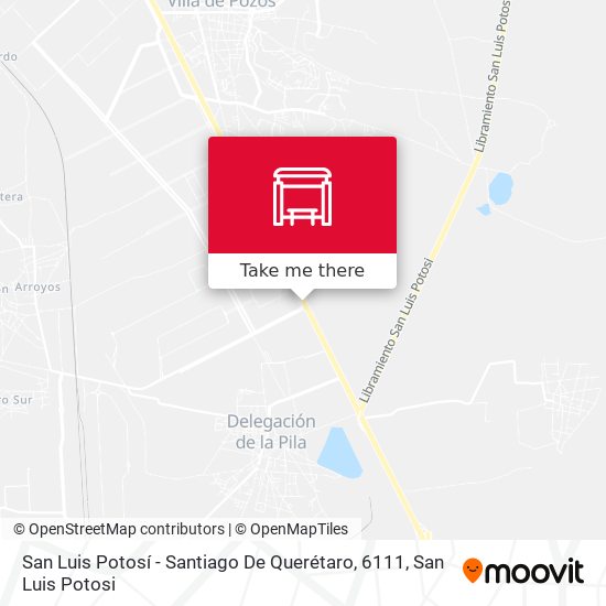 San Luis Potosí - Santiago De Querétaro, 6111 map
