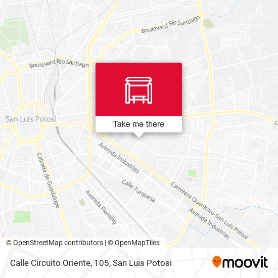 Calle Circuito Oriente, 105 map