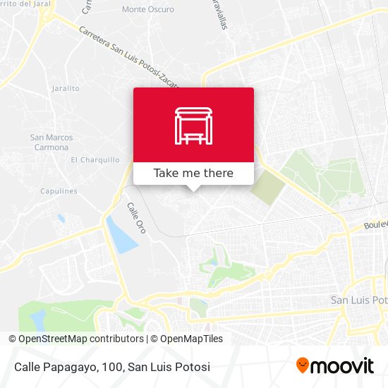 Mapa de Calle Papagayo, 100