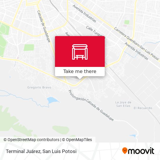 Terminal Juárez map