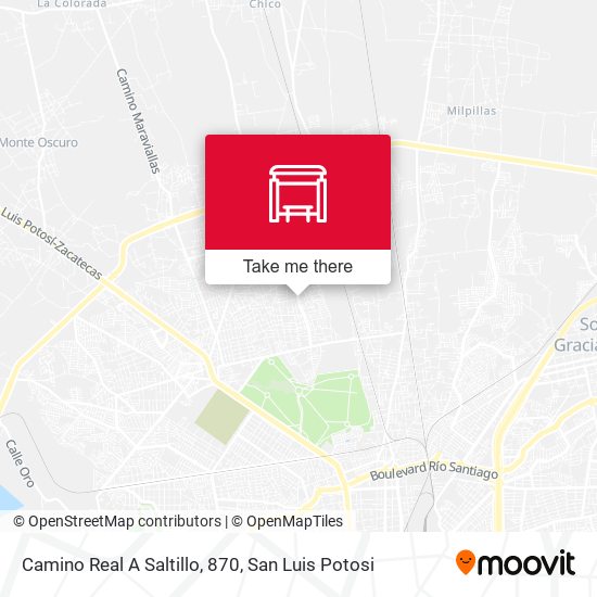 Camino Real A Saltillo, 870 map