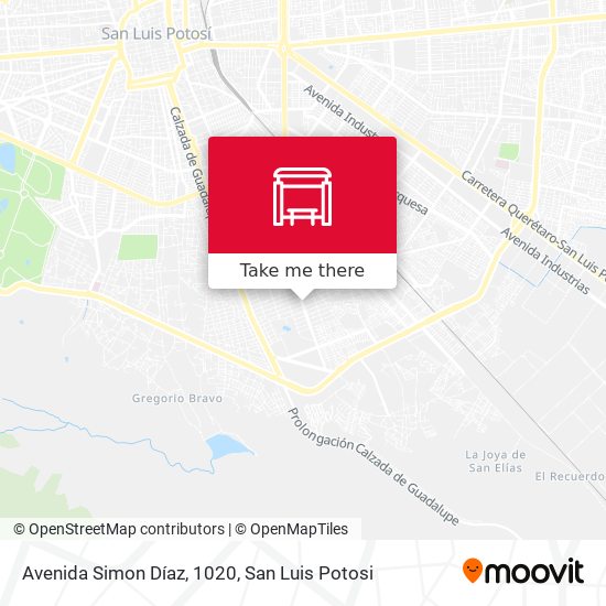 Mapa de Avenida Simon Díaz, 1020