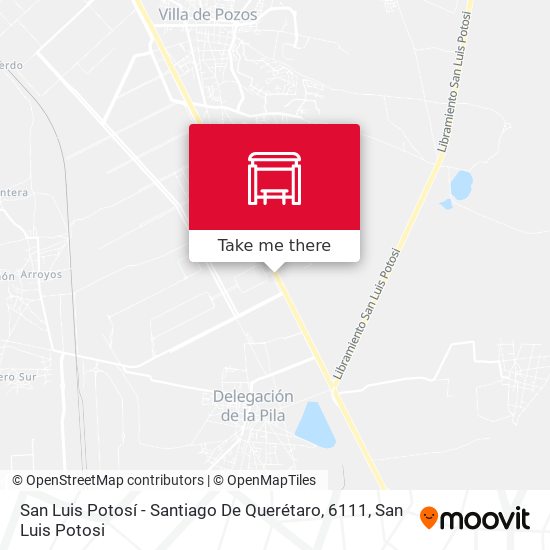 San Luis Potosí - Santiago De Querétaro, 6111 map