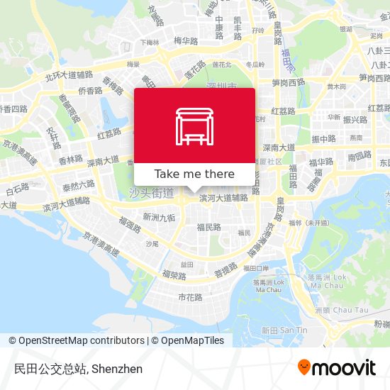 民田公交总站 map