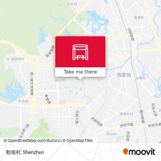 鹅颈村 map