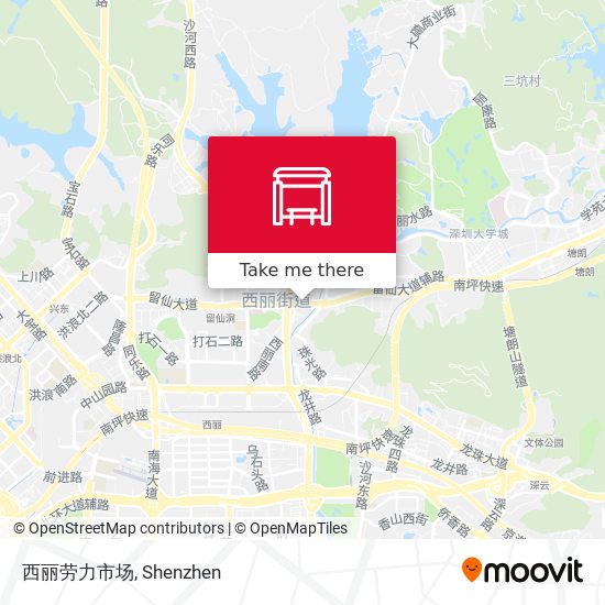 西丽劳力市场 map
