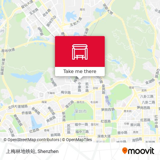 上梅林地铁站 map