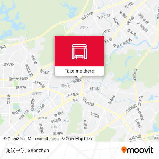 龙岗中学 map
