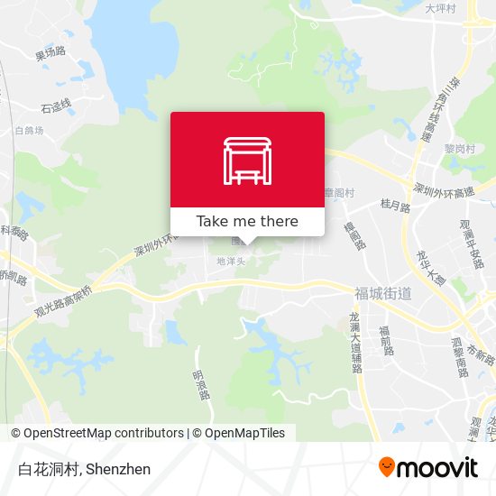 白花洞村 map