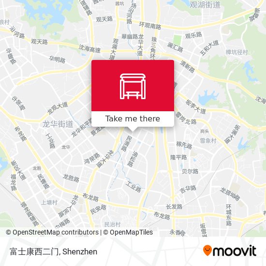 富士康西二门 map