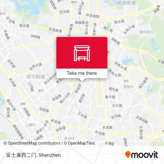 富士康西二门 map