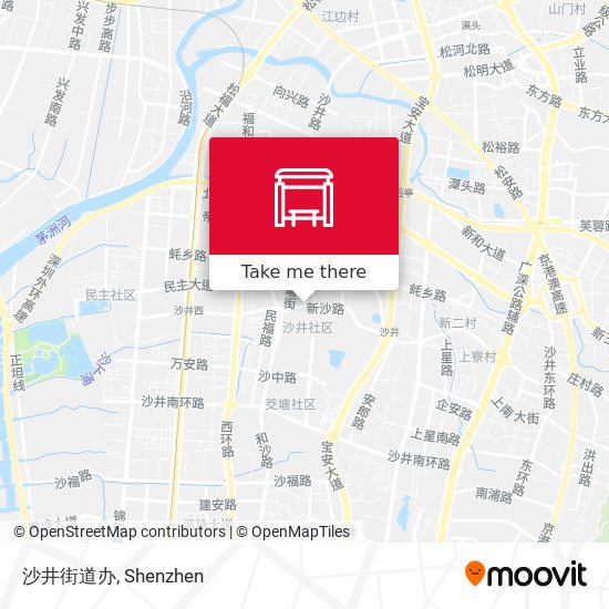沙井街道办 map
