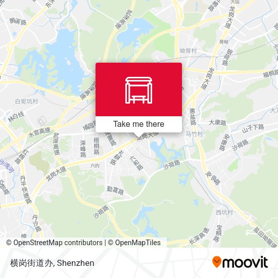 横岗街道办 map