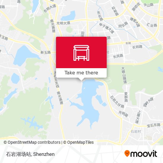 石岩湖场站 map