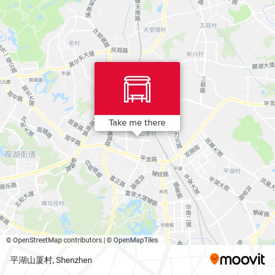 平湖山厦村 map