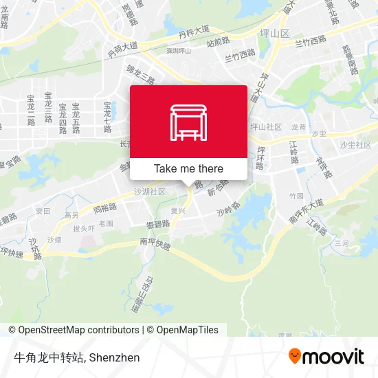 牛角龙中转站 map