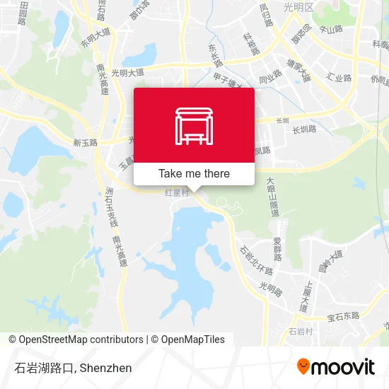 石岩湖路口 map