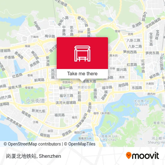 岗厦北地铁站 map