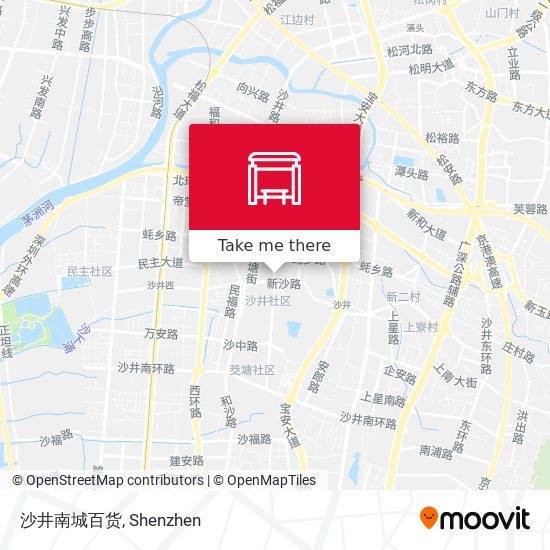 沙井南城百货 map