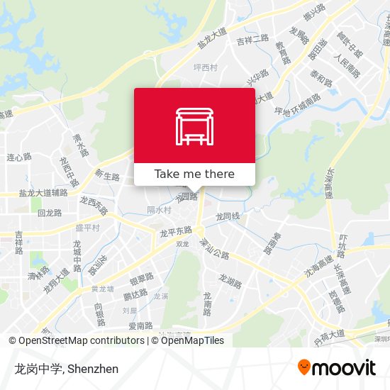 龙岗中学 map