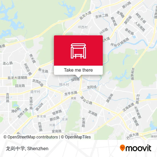 龙岗中学 map