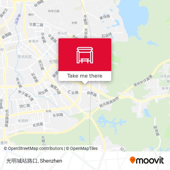 光明城站路口 map