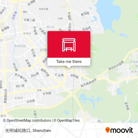 光明城站路口 map