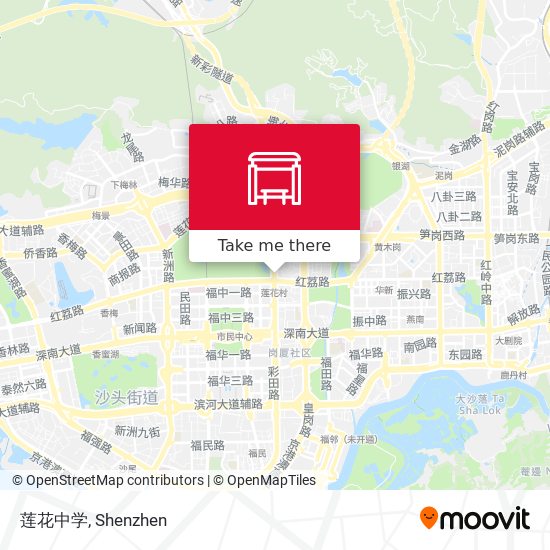 莲花中学 map