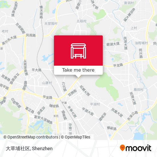大草埔社区 map