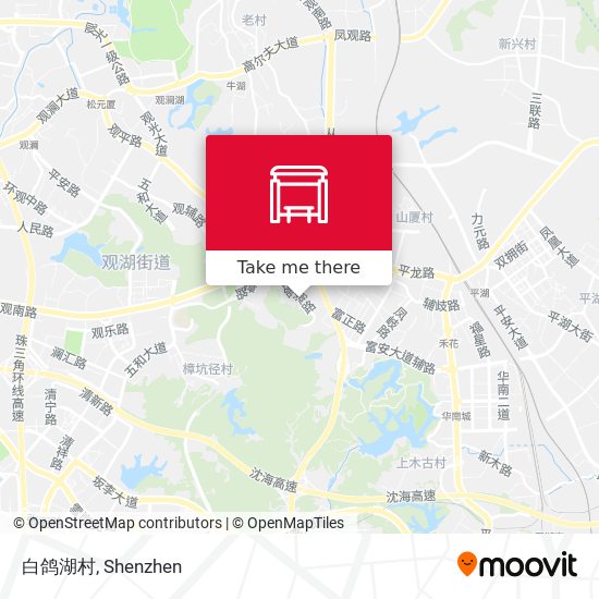白鸽湖村 map
