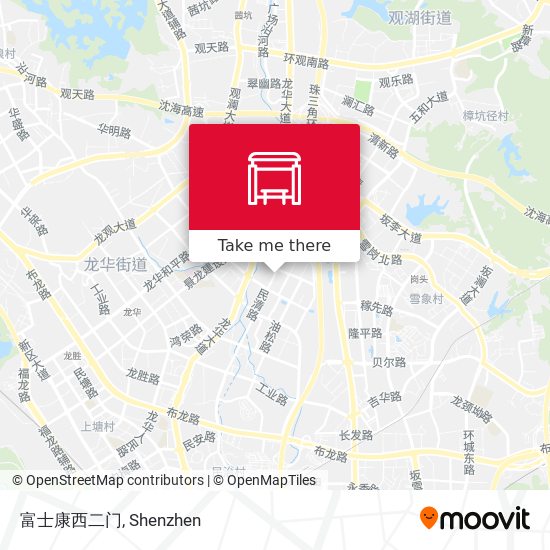 富士康西二门 map