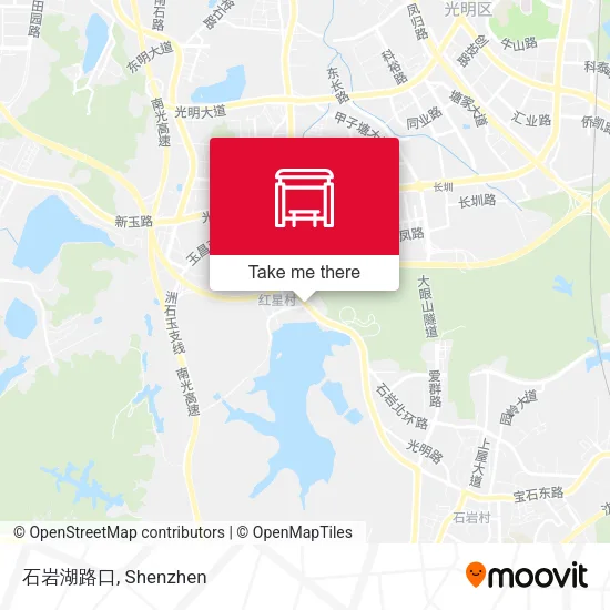 石岩湖路口 map