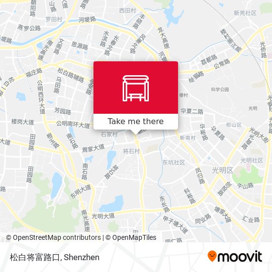 松白将富路口 map