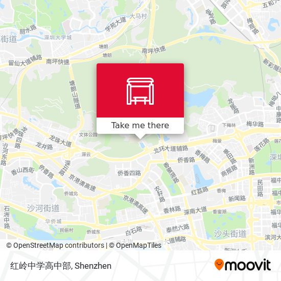 红岭中学高中部 map