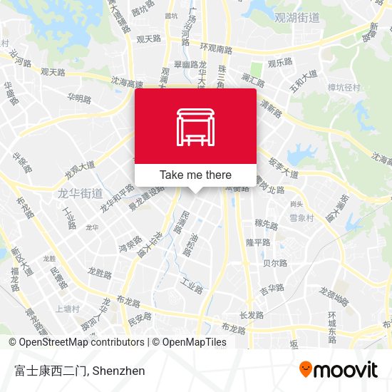 富士康西二门 map