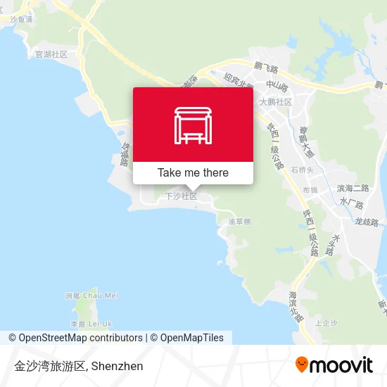 金沙湾旅游区 map