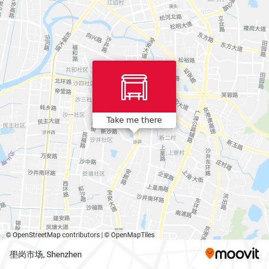 壆岗市场 map