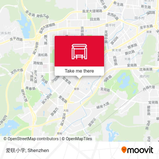 爱联小学 map