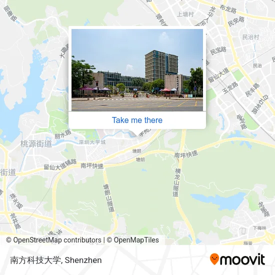 南方科技大学 map