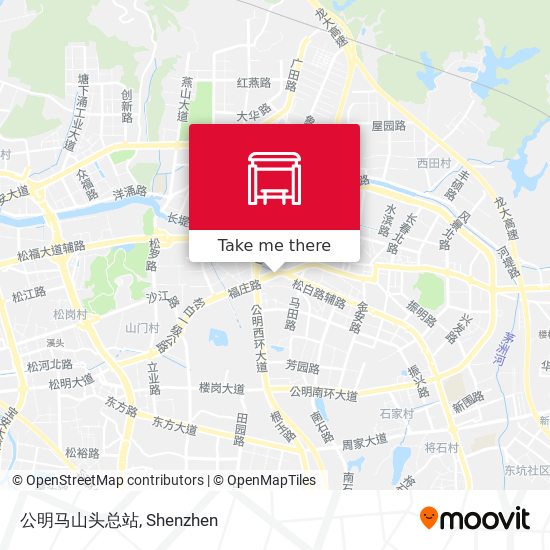公明马山头总站 map