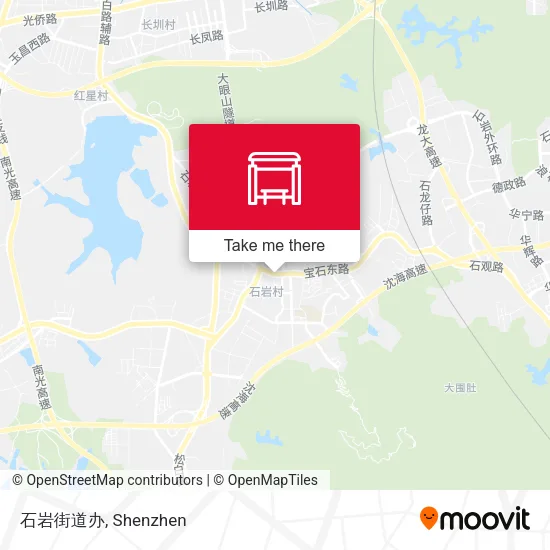 石岩街道办 map