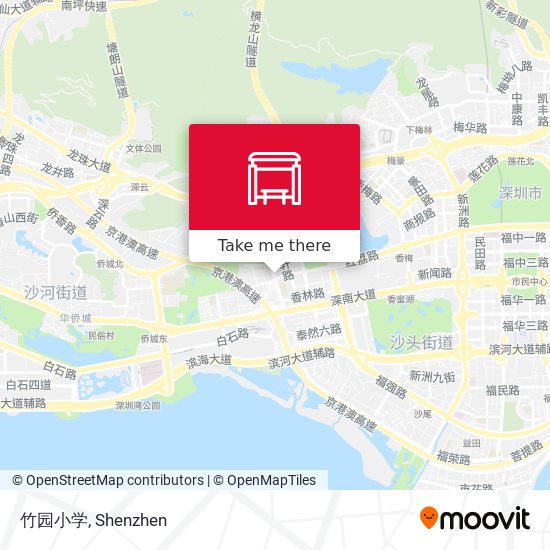 竹园小学 map