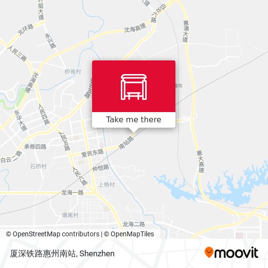 厦深铁路惠州南站 map