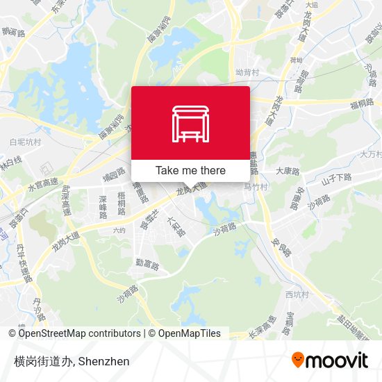 横岗街道办 map
