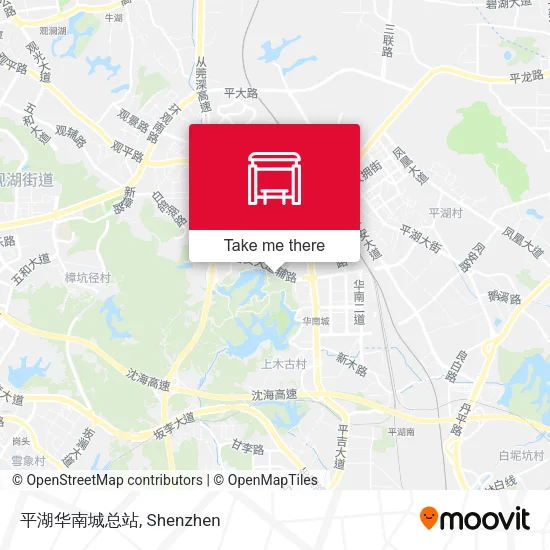 平湖华南城总站 map