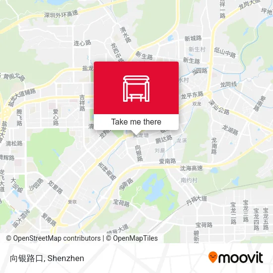 向银路口 map